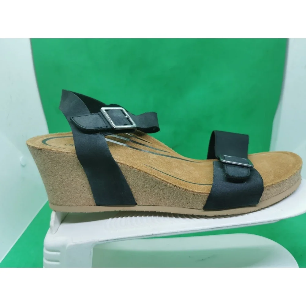 Aetrex Women's Lexa Orthopedic Ankle Strap Arch Support Wedge Sandals Size 10